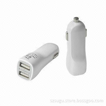 Dual USB Car Charger, 12-24V Input